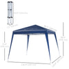 8' x 8' Pop Up Canopy, Outdoor Folding Tent, Portable Party Tent with Carrying Bag for Camping, Party, Picnic, Blue