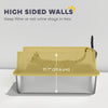 XL Stainless Steel Cat Litter Box for Big and Multiple Cats with High Wall Side, Scoop, Easy Cleaning & Odor Free