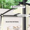 Metal Pergola with Sliding Roof Canopy, Retractable Pergola Canopy, 10' x 10', Beige