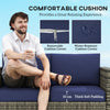 Causeuse de patio de luxe en osier à 2 places, canapé d'extérieur en rotin tout temps avec coussin pour balcon, terrasse, jardin et bord de piscine, gris