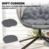 Hanging Egg Chair, Outdoor Indoor Swing Chair with Stand, Folding Basket and Thickened Cushion, Grey