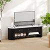 TV Stand, Modern TV Table with Marble-Effect Top, 3 Drawers and 2 Open Shelves for 32-65 Inch Television