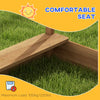 Outdoor Wooden Sandbox with Cover for 3-7 Years Old, Backyard, Brown