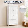 Bathroom Storage Cabinet, Narrow Bathroom Cabinet with 2 Drawers, Adjustable Shelf for Living Room, Entryway, White