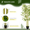 4FT Artificial Bamboo Tree Faux Decorative Plant in Nursery Pot for Indoor Décor