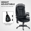 6 Point Vibrating Massage Office Chair, High Back Executive Chair with Reclining Back, Swivel Wheels, Black