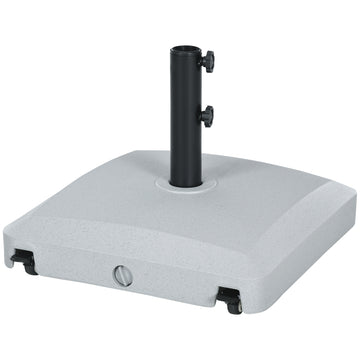 66 lb Heavy Duty Patio Umbrella Stand Filled Umbrella Holder Market Umbrella Base for Outdoor Garden Backyard Light Grey