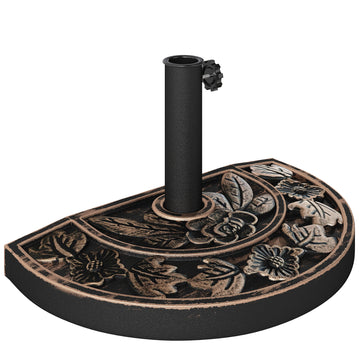 20 lbs Resin Half Round Patio Umbrella Base 20