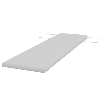 Patio Chaise Lounge Chair Cushion Replacement Sun Lounger Pads with Headrest and Ties, Light Grey