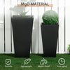 Set of 2 Tall Planters with Drainage Holes, 22