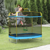 Qaba 6.9FT Kids Trampoline with Safety Net, Gymnastics Bar, Swing, Toddler Trampoline for 3-6 Years Old Outdoor