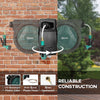 1/2 in x 100ft Wall Mounted Garden Hose Reel, Retractable Water Hose Reel with Auto Rewind, Any Length Lock, Black