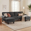 Sectional Sofa, U Shaped Couch with Double Chaise, Pillow-top Armrests and Spring Cushions, 2200lb Capacity