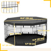 8 Panels Foldable Dog Playpen with Bottom Pad & Top Cover, 30