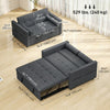 Pull Out Sofa Bed, Sleeper Sofa Couch with USB Ports, Small Linen Loveseat Futon Couch for Living Room