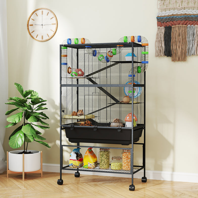 3 Tier Rolling Hamster Cage with 7