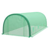 10'x6.6'x6.6' Upgraded Tunnel Greenhouse Green House with Mesh Door and Windows, 6 Plant Labels and Gloves, White