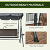 3-Seat Patio Swing Chair, Outdoor Canopy Swing Glider with Adjustable Shade