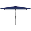 6.5x9.6ft Rectangle Aluminum Tilt Patio Umbrella, Garden Market Parasol, Outdoor Sunshade Canopy with Crank, Navy Blue