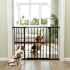 Pressure Fit Dog Gate Pet Barrier for stairs doorway, 29.9''- 42.1'' Width Black