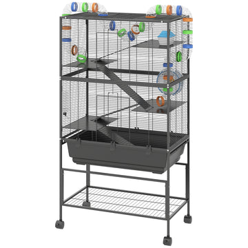 3 Tier Rolling Hamster Cage with 7