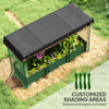 Galvanized Steel Planter Box with Crop Cage and Shade Cloth, Raised Garden Bed for Flowers, Vegs and Herbs