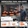 33 Piece Metal Pegboard Panels, Peg Board with 16 Hooks, Bins and Racks, Black and Orange