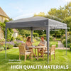 10 x 10ft Folding Pop Up Tent Outdoor Gazebo Canopy with Carrying Bag, Grey