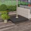 4 Pieces Base Weight Stand, Heavy Duty Square Offset Cantilever Umbrella Stand Weighted Base, Total 264Lbs Sand/ 176Lbs Water Filled