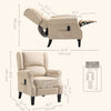 Massage Recliner Chair for Living Room, Push Back Recliner Sofa, Suede Wingback Reclining Chair with Extendable Footrest, Wood Legs, Remote Control, Side Pockets