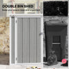 41 Cu. Ft. Outdoor Storage Shed, Outdoor Horizontal Trash Can Storage with Chain Lid, Lockable Storage Box