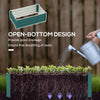 Set of 2 Galvanized Raised Beds for Garden, Outdoor Planter Box for Flowers, Herbs and Vegetables, Green