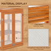 Wooden 2 Tier Cold Frame Greenhouse Polycarbonate Plant Grow House Portable Garden, 22.8