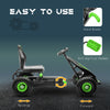 Pedal Go Kart w/ Adjustable Seat, Rubber Wheels Shock Absorb