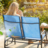 Outdoor Glider Bench, Patio Glider for 2 Persons, Blue