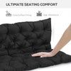 Porch Swing Cushion Garden Bench Cushion with Backrest, Non-Slip 3-Seater Soft Pad, 59.1
