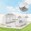 15'x10'x7' Greenhouse Gardening Planting Shed White