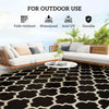 9'x12' Reversible Outdoor RV Rug, Patio Floor Mat, Plastic Straw Rug for Backyard, Deck, Beach, Camping, Black