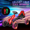 12V 7AH Electric Go Kart, Outdoor Racer Car for Kids, with Forward Backward, Adjustable Speed, Ages 3-8 Years Old, Red