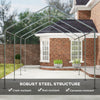 Carport, 10 x 20 ft Portable Garage with 2 Roll-Up Doors and Removable Sidewalls for Car, Truck, Boat