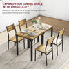 Dining Table Set for 2, 3 Piece Kitchen Table and Chairs with Metal Legs for Small Spaces, Rustic Brown
