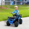 Qaba Kids ATV, 12V Battery Powered Electric Ride on Toy w/ Spring Suspension, Storage Basket, High & Low Speed, Pink