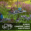 Folding Picnic Table Camping Table and Chairs Use for BBQ Picnic Garden Parties 47.2