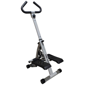 Soozier Height Adjustable Stair Stepper, Stepper Exercise Machine with Handlebar, LCD Monitor, Black