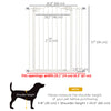 Extra Tall Dog Gate with Door, Pressure Fit, Auto Close, Double Locking for Doorways Hallways Stairs, 29