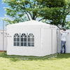 10' x 10' Pop-Up Canopy Tent with Sidewalls, Height-Adjustable, Carry Bag Included, for Outdoor, Garden, Patio, White