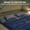 Double Sleeping Bag for Adults, Queen Size 2 Person Sleeping Bag with 2 Pillows, for Cold Weather & Warm, Blue