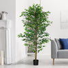 6ft Artificial Trees Ficus, Indoor Fake Plant with Pot, for Home Decor