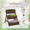 3 Tier Elevated Planter Box, Vertical Wooden Raised Garden Bed for Flowers, Vegetables, 26