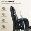 Reclining Office Chair, Overstuffed Executive Desk Chair with High Back, PU Leather, Footrest, Swivel Wheels